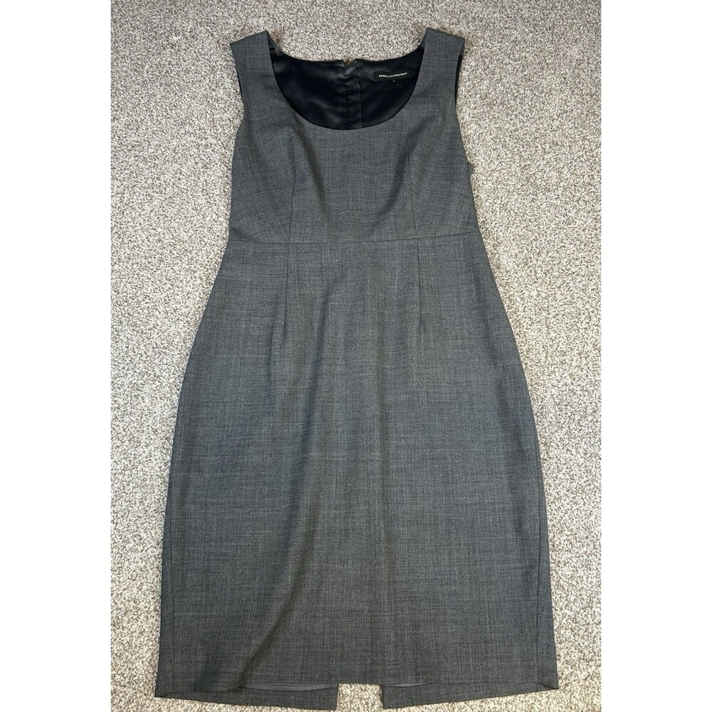 Express‎ Design Studio Charcoal Gray Career Professional Dress  8 ♾ lined